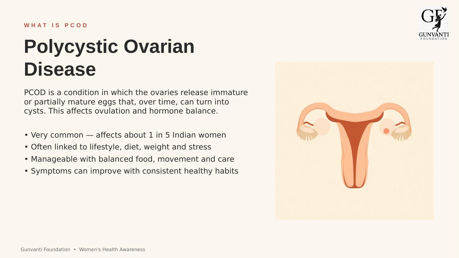 Slide 2 of the PCOD & PCOS awareness presentation