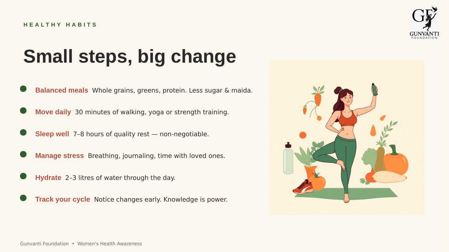 Slide 8 of the PCOD & PCOS awareness presentation